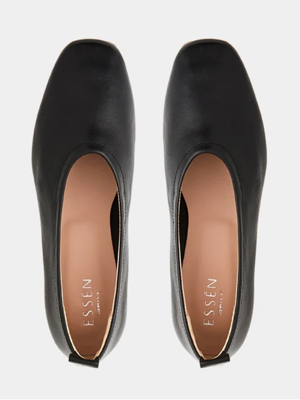 Essen The Foundation Ballet Flat Size 5 Black Leather EUC Retail $576